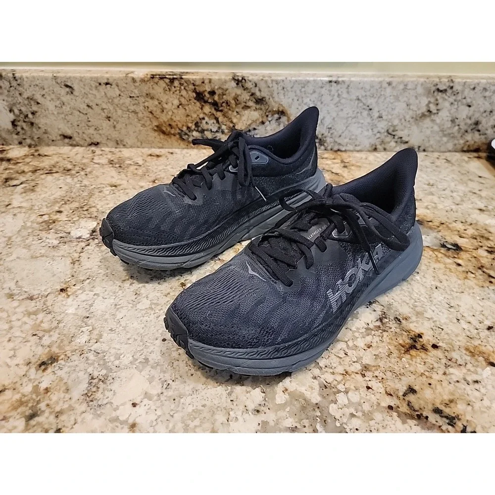 Hoka One One Challenger ATR 7 GTX Black Shoe Trail Sneaker Womens Size 9B EUC